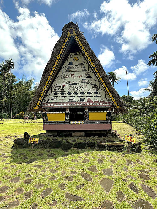 A traditional Bai house on Koror. A traditional Bai house on Koror.