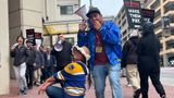 San Francisco hotel workers on strike on Sept. 22.