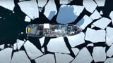 A video still from SeaWorld's Arctic Flying Theater.