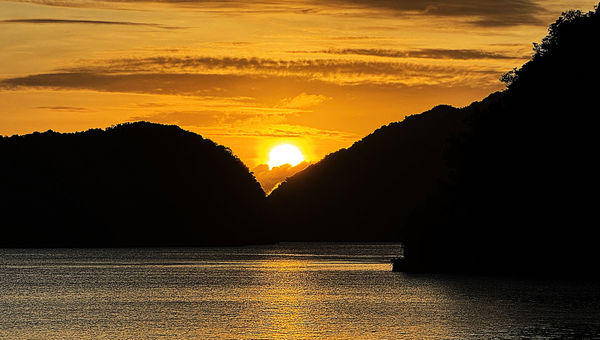 Sunrise in the Rock Islands. The Explorer has a special permit to remain within the Rock Islands Southern Lagoon, a Unesco World Heritage Site. Sunrise in the Rock Islands. The Explorer has a special permit to remain within the Rock Islands Southern Lagoon, a Unesco World Heritage Site.