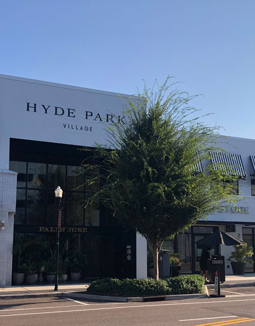 The street entrance of the hotel in the Hyde Park Village section of Tampa. The street entrance of the hotel in the Hyde Park Village section of Tampa.