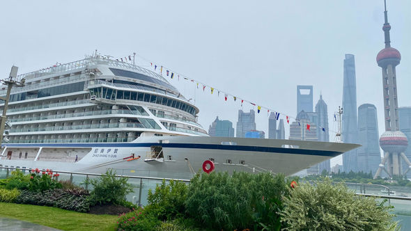 The Viking Yi Dun docked in Shanghai.